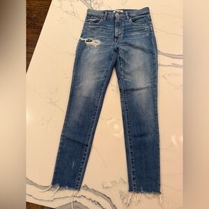 Moussy Vintage Saab Co., Ltd. Distressed Blue Skinny Jeans Size 27